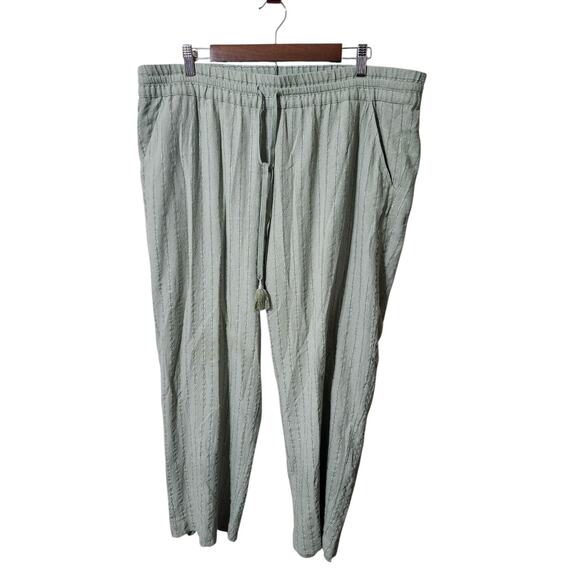 Soft Surroundings Womens Pants Large Wide Leg Linen Blend Coastal Beachy Lounge - Picture 3 of 6